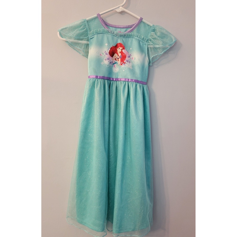 Disney Princess Ariel The Little Mermaid Fantasy Nightgown Dress Girls Size 6